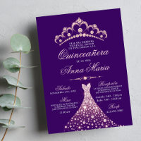 Elegant Spain Quinceañera Mis Quince Paars