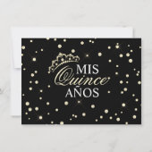 Elegant Spain Quinceañera Mis Quince Uitnodiging (Achterkant)