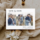Elegant sparen Datum 3 Eenvoudige Foto Save The Date<br><div class="desc">Moderne en elegante Horizontale Drie (3) Foto sparen de Magnet van de Weddenschap van de Datum met hand geschreven manuscripttypografie. Sparen de magneet van de datumuitnodiging omvat manuscripttypografie en chic en eenvoudig ontwerp dat u uw aangepast afbeelding van de de fotografie van het verloving kunt toevoegen aan.</div>