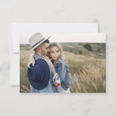 Elegant sparen de Datum 2 Witte Brief van de Foto Save The Date (Achterkant)