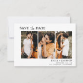Elegant sparen de Datum 4 Eenvoudige Foto Save The Date (Voorkant)