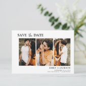 Elegant sparen de Datum 4 Eenvoudige Foto Save The Date (Staand voorkant)