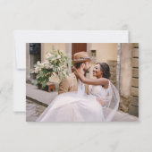 Elegant sparen de Datum 4 Eenvoudige Foto Save The Date (Achterkant)