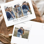 Elegant sparen de Datum 4 Witte Brief van de Foto Aankondigingskaart<br><div class="desc">Moderne en elegante foto bespaart de date bruiloft card. Sparen de kaart van de datumuitnodiging omvat witte typografie en chic en eenvoudig ontwerp op een witte achtergrond die u uw aangepast afbeelding van de de foto van het verloving kunt toevoegen aan.</div>