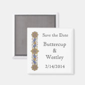 Elegant Sparen de Datum Antiek Kunst Douane Magnet (Voorkant / Achterkant)