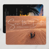 Elegant sparen de Datum Dubbele Zonde Foto Save The Date (Voorkant / Achterkant)