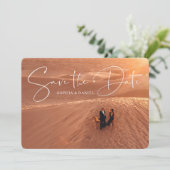 Elegant sparen de Datum Dubbele Zonde Foto Save The Date (Staand voorkant)