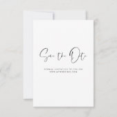 Elegant sparen de Datum het Moderne Manuscript van Save The Date (Achterkant)