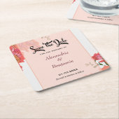 Elegant sparen de Datum Koraalventilator Waterverf Kartonnen Onderzetters (Schuin)