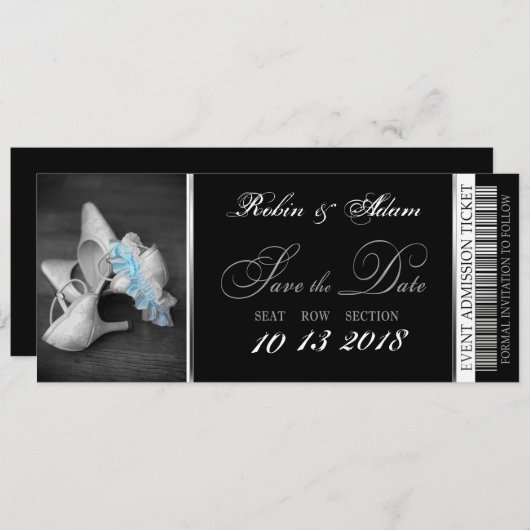 Elegant sparen de Datum uitnodigen Save The Date (Voorkant / Achterkant)