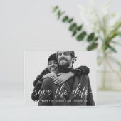 Elegant sparen de datumfoto aankondigingskaart (Staand voorkant)