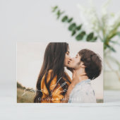 Elegant sparen de Handgeschreven Foto van het Manu Save The Date (Staand voorkant)