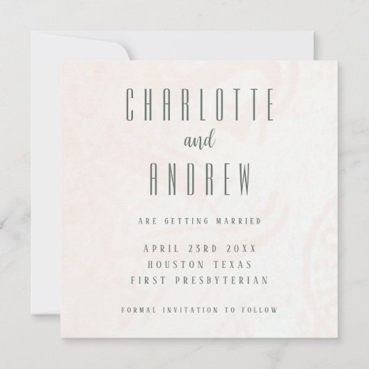 Elegant sparen de Sjabloon van de Datum Kaart (Achterkant)