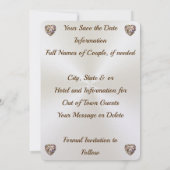 Elegant sparen de Uitnodigingen van de Datum, (Achterkant)