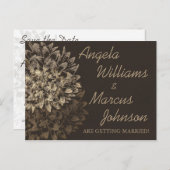 Elegant sparen het Briefkaart van de Datum (Voorkant / Achterkant)