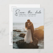 Elegant sparen het Manuscript van de Datum met Fot Aankondigingskaart (Voorkant / Achterkant)