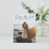 Elegant sparen het Manuscript van de Datum met Fot Aankondigingskaart (Staand voorkant)