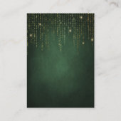 Elegant Sparging Gold String Lights QR Code RSVP Informatiekaartje (Achterkant)
