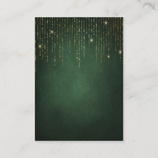 Elegant Sparging Gold String Lights QR Code RSVP Informatiekaartje (Achterkant)