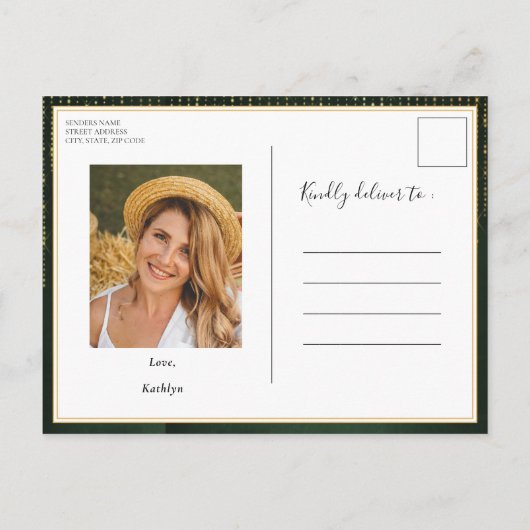 Elegant Sparging Gold String Lights Vrijgezellenfe Uitnodiging Briefkaart (Achterkant)