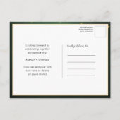 Elegant Sparging Gold String Lights Wedding Uitnodiging Briefkaart (Achterkant)