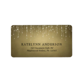 Elegant Sparging String Lights Gold Wedding Etiket