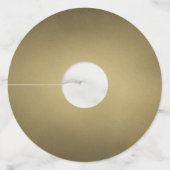 Elegant Sparging String Lights Gold Wedding Wijnglaslabel (Achterkant)