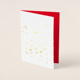 Elegant Spark Glam Golden Kerstbomen Echt Folie Kaarten