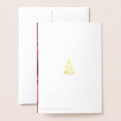 Elegant Spark Glam Golden Kerstbomen Echt Folie Kaarten (Met envelop)