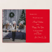 Elegant Spark Glam Golden Kerstbomen Echt Folie Kaarten (Binnen)