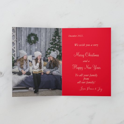 Elegant Spark Glam Golden Kerstbomen Feestdagen Kaart (Binnen)