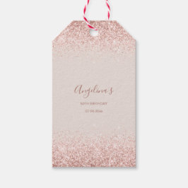 Elegant Sparking Blush Birthday Cadeaulabel