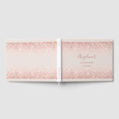 Elegant Sparking Blush Birthday Gastenboek (Volledig)
