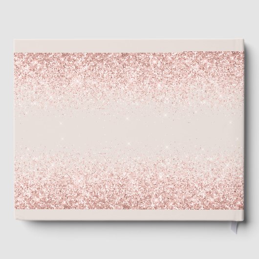 Elegant Sparking Blush Birthday Gastenboek (Achterkant)