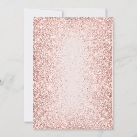 Elegant Sparking Blush Birthday Kaart (Achterkant)