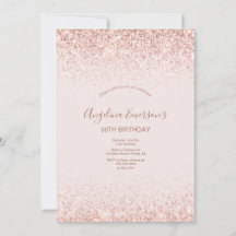Elegant Sparking Blush Birthday
