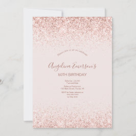 Elegant Sparking Blush Birthday Kaart