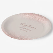 Elegant Sparking Blush Birthday Papieren Bordje (Gekanteld)