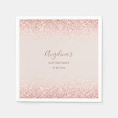 Elegant Sparking Blush Birthday Servet (Voorkant)