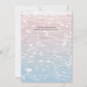 Elegant Sparking Ocean Beach Wedding Invitation Kaart (Achterkant)
