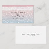Elegant Sparking Ocean Beach Wedding Visitekaartje (Voorkant / Achterkant)
