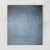 Elegant Sparking String Lights Navy Blue Wedding Plaatskaartje (Buitenkant ongevouwen)