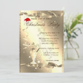 Elegant, Sparkle, Corporate Kerstparty Kaart (Staand voorkant)