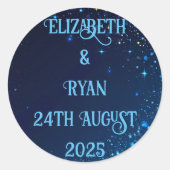 Elegant Sparkle Design voor Wedding Sticker (Voorkant)