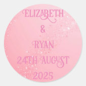 Elegant Sparkle Design voor Wedding Sticker (Voorkant)