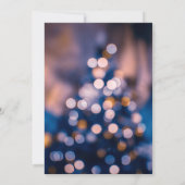 Elegant sparkle lampje blauw huwelijk Inv Kaart (Achterkant)