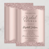 Elegant Sparkle Lijst Roos Goud Vrijgezellenfeest Kaart (Voorkant / Achterkant)