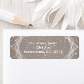 Elegant Sparkle Modern Glam Geometric Invitation Etiket (Insitu)