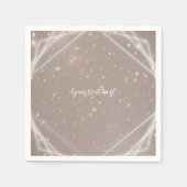 Elegant Sparkle Moderne Geometric Glam Party Servet (Voorkant)