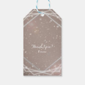 Elegant Sparkle Moderne Moderne Geometric Glam Chi Cadeaulabel (Achterkant)